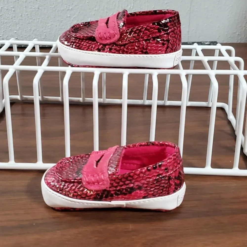 NWOT COLE HAAN Pinch LTE Pink/Black Penny‎ Loafers sz 2 Itty Bitty Pimp Shoes!